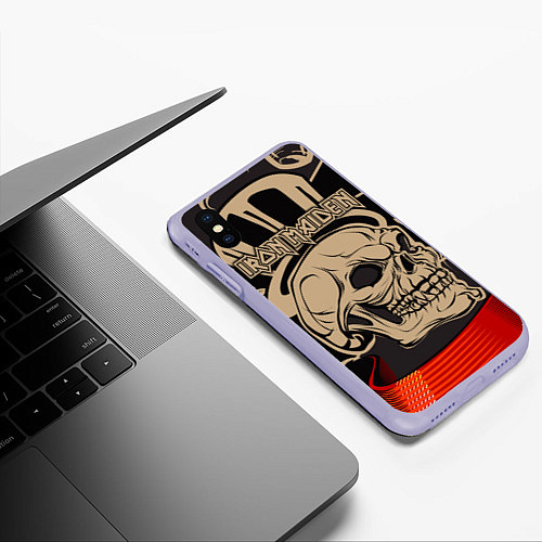 Чехол iPhone XS Max матовый Iron Maiden / 3D-Светло-сиреневый – фото 3