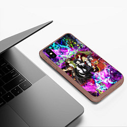 Чехол iPhone XS Max матовый Bungou Stray Dogs, цвет: 3D-коричневый — фото 2