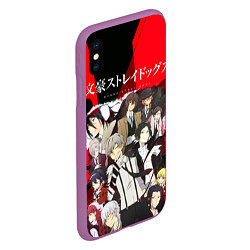 Чехол iPhone XS Max матовый Bungou Stray Dogs, цвет: 3D-фиолетовый — фото 2