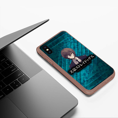 Чехол iPhone XS Max матовый Bungou Stray Dogs / 3D-Коричневый – фото 3