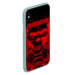 Чехол iPhone XS Max матовый Iron Maiden, цвет: 3D-мятный — фото 2
