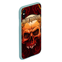 Чехол iPhone XS Max матовый Iron Maiden, цвет: 3D-мятный — фото 2