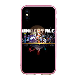 Чехол iPhone XS Max матовый Undertale, цвет: 3D-розовый