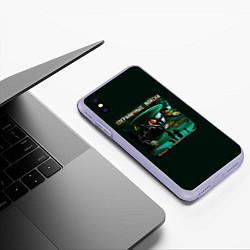 Чехол iPhone XS Max матовый Пограничные Войска, цвет: 3D-светло-сиреневый — фото 2