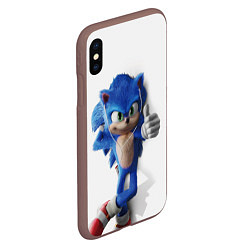 Чехол iPhone XS Max матовый SONIC, цвет: 3D-коричневый — фото 2