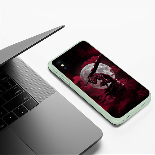 Чехол iPhone XS Max матовый BERSERK / 3D-Салатовый – фото 3