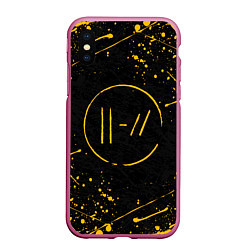 Чехол iPhone XS Max матовый TWENTY ONE PILOTS, цвет: 3D-малиновый