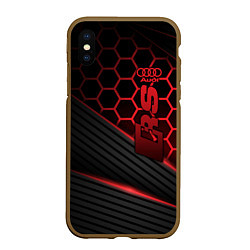 Чехол iPhone XS Max матовый Audi RS, цвет: 3D-коричневый