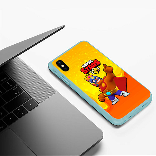 Чехол iPhone XS Max матовый Эль Примо brawl stars / 3D-Мятный – фото 3