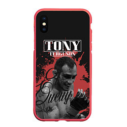 Чехол iPhone XS Max матовый Tony Ferguson, цвет: 3D-красный