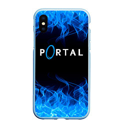 Чехол iPhone XS Max матовый PORTAL, цвет: 3D-голубой