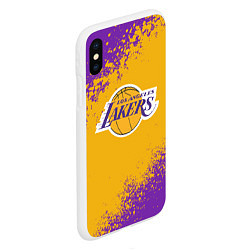 Чехол iPhone XS Max матовый LA LAKERS KOBE BRYANT, цвет: 3D-белый — фото 2