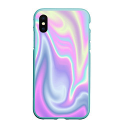 Чехол iPhone XS Max матовый Vaporwave, цвет: 3D-мятный