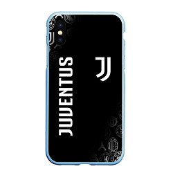 Чехол iPhone XS Max матовый JUVENTUS, цвет: 3D-голубой