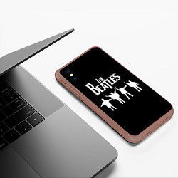 Чехол iPhone XS Max матовый Beatles, цвет: 3D-коричневый — фото 2