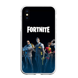 Чехол iPhone XS Max матовый FORTNITE 2 СЕЗОН ГЛАВА 2, цвет: 3D-белый