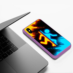 Чехол iPhone XS Max матовый PORTAL, цвет: 3D-фиолетовый — фото 2