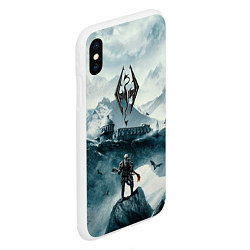 Чехол iPhone XS Max матовый Skyrim Warrior, цвет: 3D-белый — фото 2