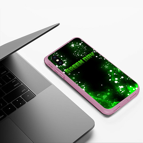 Чехол iPhone XS Max матовый GreenDay / 3D-Розовый – фото 3