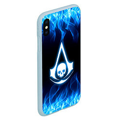 Чехол iPhone XS Max матовый Assassin??s Creed, цвет: 3D-голубой — фото 2