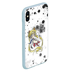 Чехол iPhone XS Max матовый Sailor Moon We can do it!, цвет: 3D-голубой — фото 2