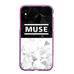 Чехол iPhone XS Max матовый Muse, цвет: 3D-фиолетовый