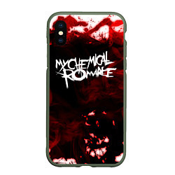 Чехол iPhone XS Max матовый My Chemical Romance, цвет: 3D-темно-зеленый