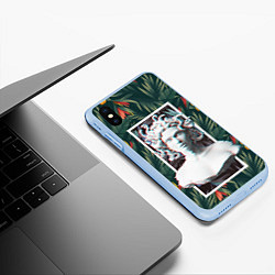 Чехол iPhone XS Max матовый Медуза Горгона, цвет: 3D-голубой — фото 2