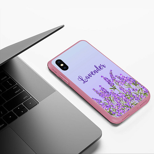 Чехол iPhone XS Max матовый Lavander / 3D-Малиновый – фото 3