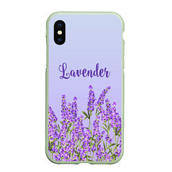 Чехол iPhone XS Max матовый Lavander, цвет: 3D-салатовый