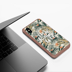 Чехол iPhone XS Max матовый Live laugh love, цвет: 3D-коричневый — фото 2