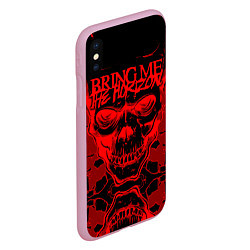 Чехол iPhone XS Max матовый Bring Me the Horizon, цвет: 3D-розовый — фото 2