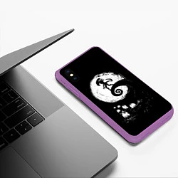 Чехол iPhone XS Max матовый ЧУЖОЙ, цвет: 3D-фиолетовый — фото 2