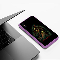 Чехол iPhone XS Max матовый THE ELDER SCROLLS, цвет: 3D-фиолетовый — фото 2