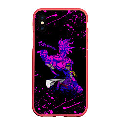 Чехол iPhone XS Max матовый JOJOS BIZARRE ADVENTURE, цвет: 3D-красный