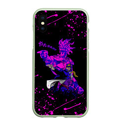 Чехол iPhone XS Max матовый JOJOS BIZARRE ADVENTURE, цвет: 3D-салатовый