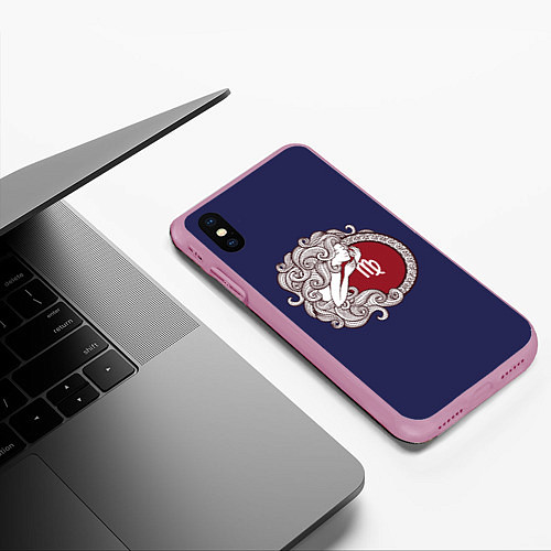 Чехол iPhone XS Max матовый Дева Знак Зодиака / 3D-Розовый – фото 3