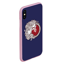 Чехол iPhone XS Max матовый Дева Знак Зодиака, цвет: 3D-розовый — фото 2
