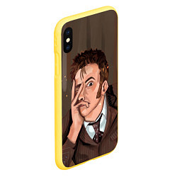 Чехол iPhone XS Max матовый 10TH DOCTOR WHO, цвет: 3D-желтый — фото 2