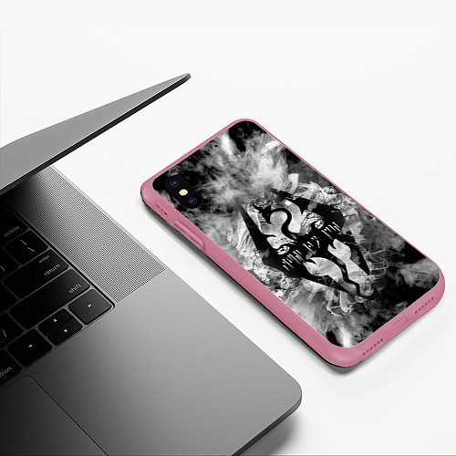 Чехол iPhone XS Max матовый THE ELDER SCROLLS / 3D-Малиновый – фото 3