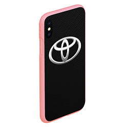 Чехол iPhone XS Max матовый Toyota carbon, цвет: 3D-баблгам — фото 2