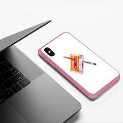 Чехол iPhone XS Max матовый 90s, цвет: 3D-малиновый — фото 2