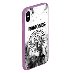 Чехол iPhone XS Max матовый RAMONES, цвет: 3D-фиолетовый — фото 2