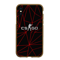 Чехол iPhone XS Max матовый CSGO, цвет: 3D-коричневый