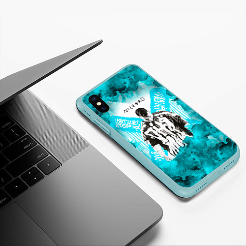 Чехол iPhone XS Max матовый NILETTO / 3D-Мятный – фото 3