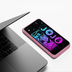 Чехол iPhone XS Max матовый JoJo Bizarre Adventure, цвет: 3D-малиновый — фото 2