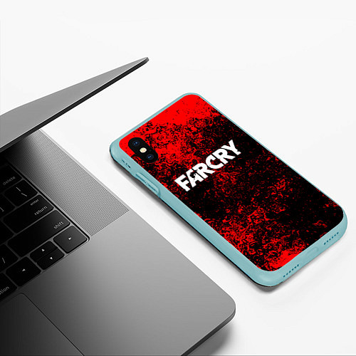 Чехол iPhone XS Max матовый FARCRY / 3D-Мятный – фото 3
