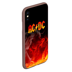 Чехол iPhone XS Max матовый ACDC, цвет: 3D-коричневый — фото 2