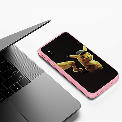 Чехол iPhone XS Max матовый Детектив Пикачу / 3D-Баблгам – фото 3