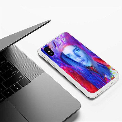 Чехол iPhone XS Max матовый Billie Paint Colors / 3D-Белый – фото 3